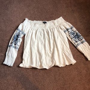 Off the Shoulder Long Sleeve Top